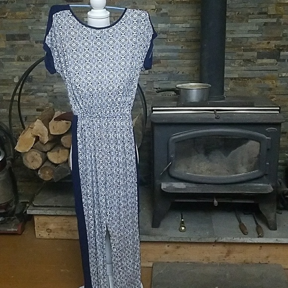 1 large left! NWOT jumpsuit, elastic waist  blue - Picture 4 of 5